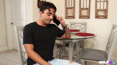 Steamy MILF Abby Somers is having a vigorous fuck with her stepson on the table