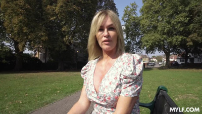 Hot milf gets laid and facialized by a gray haired guy