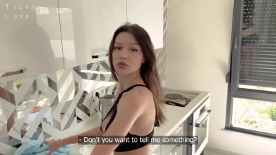 Busty step-sis was fucked because he found out she's starring in porn