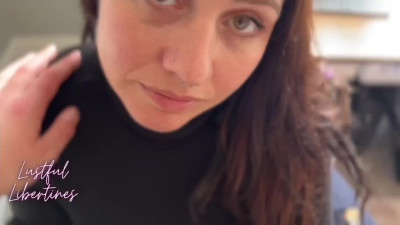 Home working step-mom got fucked by her step-son during a work call in POV