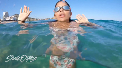 Busty latina slut shows her great skills of sucking under water and gets screwed