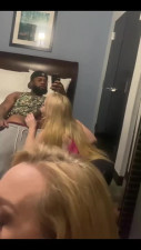 Energised busty blonde throats monster BBC balls-deep