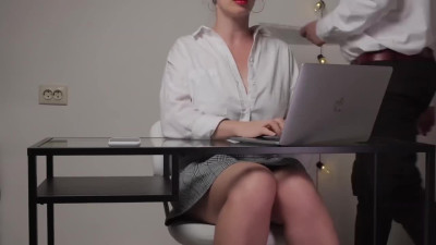 Horny boss does whatever he wants to a busty secretary at the office