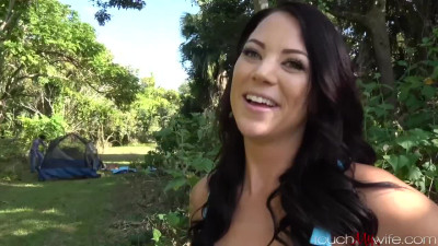 Big ass Aubrey Miles enjoys risky pussy fuck in the park - Touch My Wife