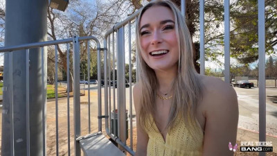 Slender Blonde Alex Jett loves outdoor public prelude before amazing home fuck