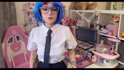 Russian cutie Mila from the game MiSide is bored and wants an excited cock.