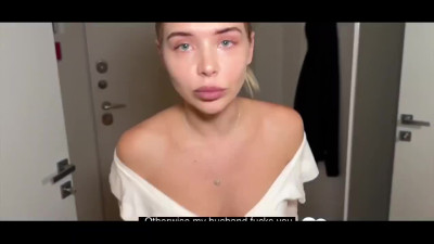 Slender Russian bitch gets rid of annoying noise by seducing her restless neighbor.