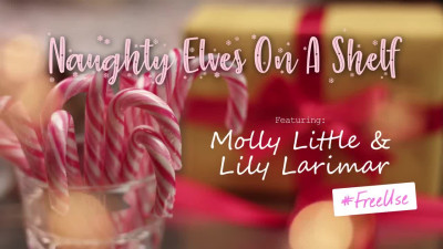Skinny Elves dolls Molly Little and Lily Larimar are free use to fuck under the Christmas tree