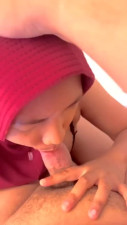 Pretty Indonesian Babe In Hijab Gets Facialized After Pleasing Her BF With a Nice Blowjob