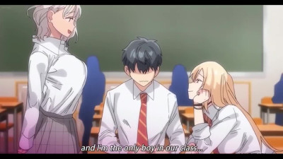 Hentai 'Surrounded By Those Lovely Girls': Student Gets Enticed Into 3-some With His Busty Classmates