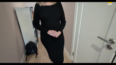 Hairy MILF cheats with a young guy before her wedding ceremony