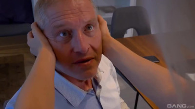 Tight blondie looks divine even while fucking a gross old man