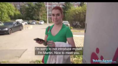 Pale redhead Sweet Angelina does not mind fucking for cash - Fake Hub