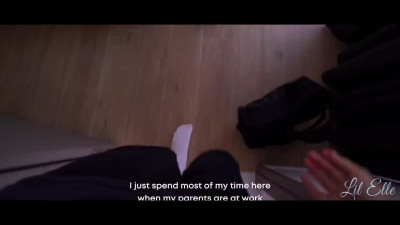 The first time getting the cock, Lil Elle gets really lucky with her partner