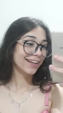 Hot Solo Compilation With Slim Nerdy Latina Cutie Who Shows Off Her Charms & Rides a Dildo