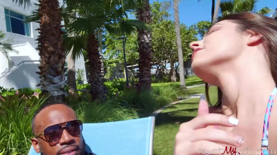 Charming brunette beauty smashes immense BBC in flawless interracial
