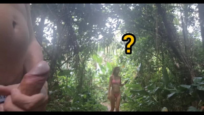 Slim Redhead Brazilian Babe Saw a Stranger Wanking In the Jungle & Hurried To Please Him With Hot Sex