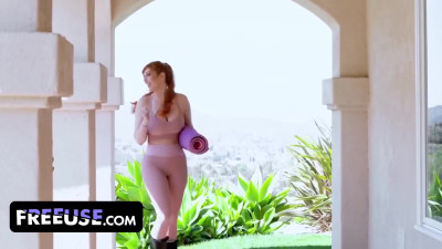 Hot and curvy ginger stepmom don't miss the chance to have a good fuck with her horny stepson