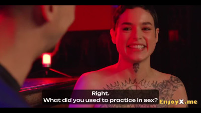 Obedient Saba Lapiedra gets her tight pussy broke in a threesome BDSM session