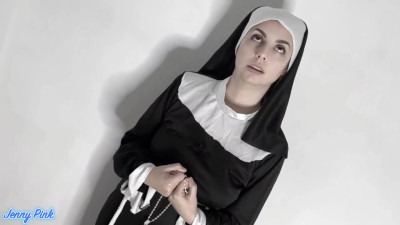 Religious nun wants to be fucked and get some hot cum on her big tits.