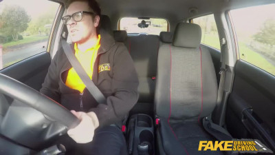 The Russian cougar teacher Sarah Sultry seduces her driving student
