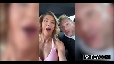Arousing MILF Cassie Bender fucks with a bbc lover in front of a cuckold husband