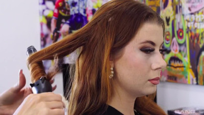 Fiery redhead takes deep anal in intense BTS session with rough finish