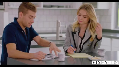 Blonde students decide to debauche their mutual friend for a hot threesome.