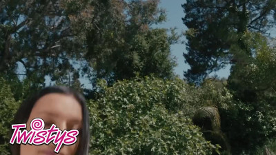 Asian slut Jennie Rose gets unexpected oral sex by the pool from her lesbian friend April Olsen.