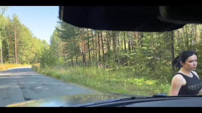 POV outdoor fuck with hot fit Russian babe