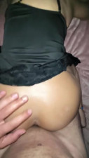 Arab lady loves it when both her holes take turns being filled with a dick in doggy pose.