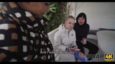 Freaky Couple Tricked Cute Slim Blonde Ariela Donovan Into Swinger Sex In Front Of Her Cuckold BF