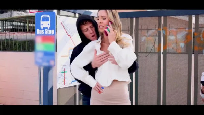Horny Pervert Publicly Free-uses Sexy Fit Blonde MILF Millie Morgan At the Bus Stop & In the Hospital