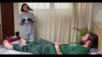 Premium Russian therapist saves dude's erection with her mad sex skills