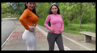 Latina Duo Share Their Boyfriend in a Wild Public FFM Threesome