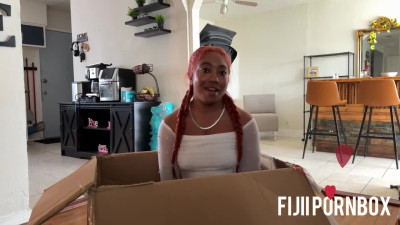 Cute Plump Redhead Ebony Gal Twerks Her Round Ass Inviting Her Step-bro's BBC To Drill Both Her Holes