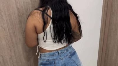 Ramming roughly into a big booty Latina maid's gigantic ass