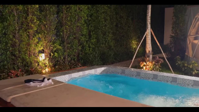 Step-Sister's Poolside Tease Turns into Anal Fuck with Leo Dee