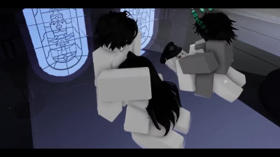 Boxy chicks fucked by two horny dudes in pervy Roblox porn