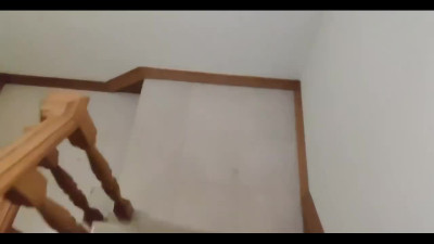 Quickie doggy anal creampie for my stuck booty step-mom