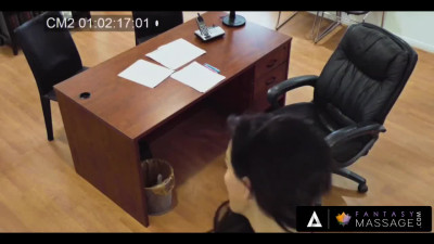 Office fuck with hot MILF secretary Becky Bandini after boss's massage