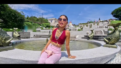 Petite Asian doll wanted privacy with her boyfriend after a pleasant walk.