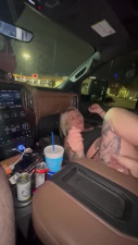 Bar Parking Lot Fuck – Fishnet MILF Sucks Dick Then Rides Reverse Cowgirl