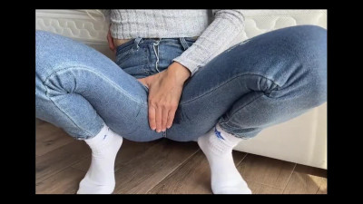 It seems my tight jeans can no longer withstand the pressure of my squirt.