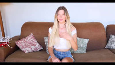 Sexy Fit Bosomy Blonde Cutie Gives Vent To Her Slutty Nature At Her First Casting