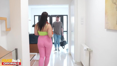 Sofia Lee Fucked by Invisible Dick in Gym
