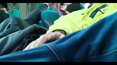 Risky public bus fuck with alt Latina girl in glasses