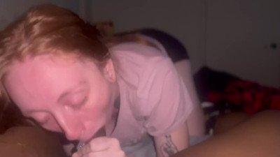 Sexy Ginger PAWG Likes To Suck & Ride Her BF's BBC While The Guy Is Watching TV - Compilation