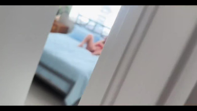 I was watching my horny stepsister masturbating and offer her my big cock