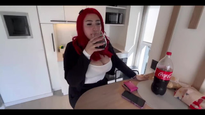 Thick stepmom was in need of his young cock inside POV